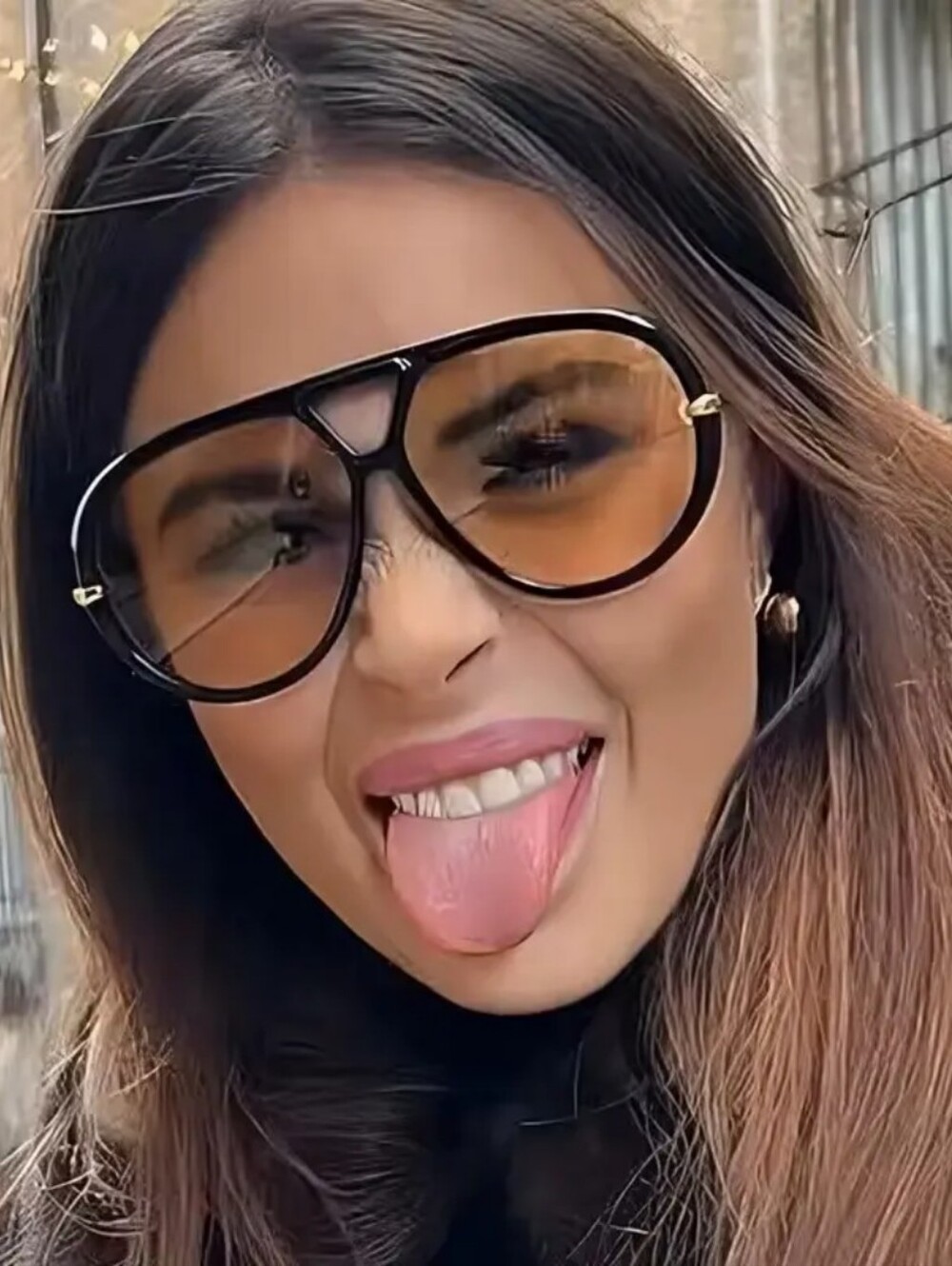 Stylish Black and Gold Sunglasses